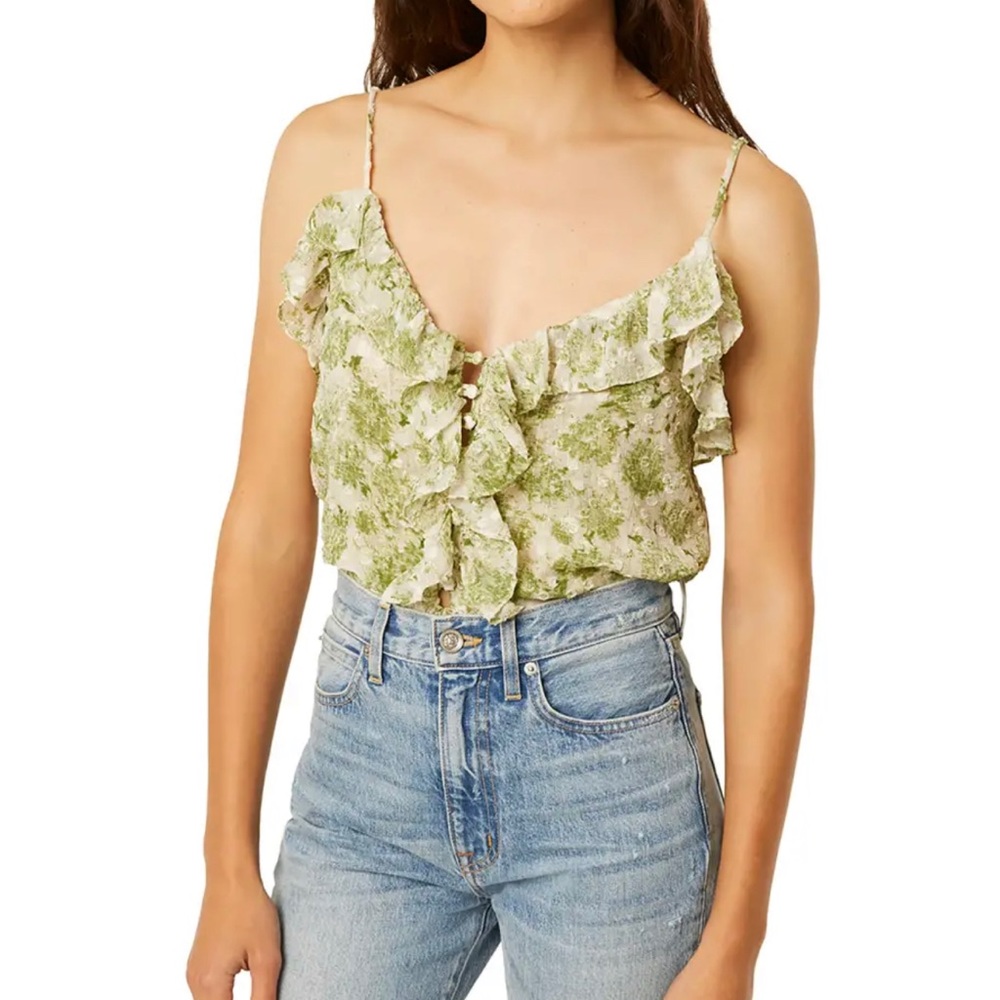 MISA Los Angeles Bambi ruffle trim cami